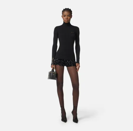 Elisabetta Franchi – Maglia a costine con taschino decorativo  | Borot