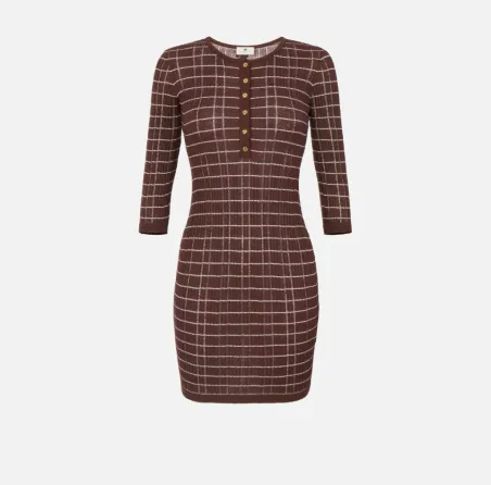 Elisabetta Franchi Mini Abito in Filato di Cotone a Righe  | Borotalco