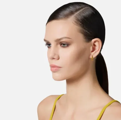 Orecchini ad arco con micro logo Elisabetta Franchi  | BorotalcoCaglia