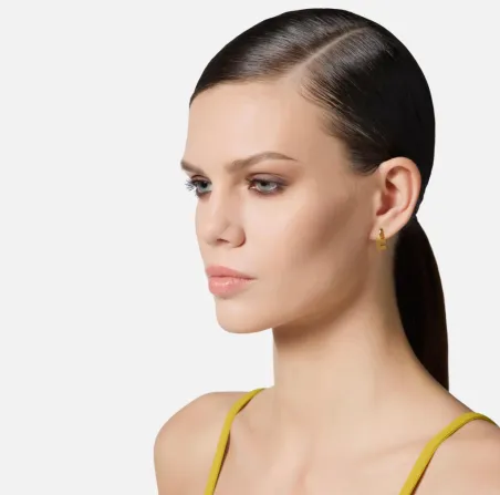 Orecchini ad arco con micro logo Elisabetta Franchi  | BorotalcoCaglia