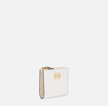 Portafoglio con zip e placca logo Elisabetta Franchi  | BorotalcoCagli