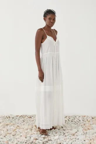 ELEH Abito lungo con bretelle in cotone  | BorotalcoCagliari.it 2