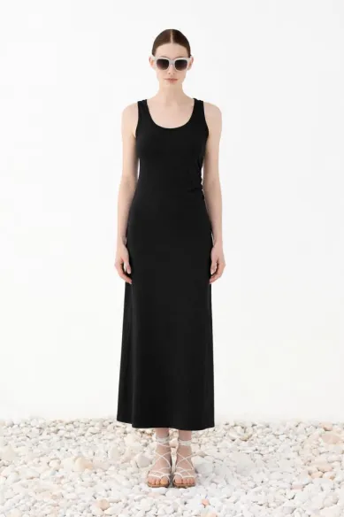 ELEH Abito lungo smanicato aderente in jersey  | BorotalcoCagliari.it