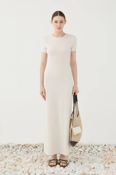 ELEH Abito in jersey mezza manica dalla linea fluida  | BorotalcoCagli