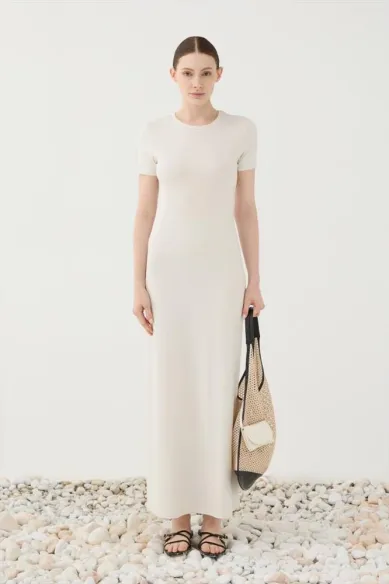 ELEH Abito in jersey mezza manica dalla linea fluida  | BorotalcoCagli