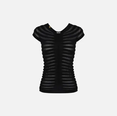 Elisabetta Franchi Top in filato di cotone e viscosa  | BorotalcoCagli