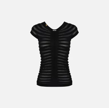 Elisabetta Franchi Top in filato di cotone e viscosa  | BorotalcoCagli 2