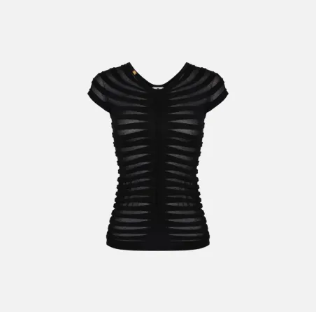 Elisabetta Franchi Top in filato di cotone e viscosa  | BorotalcoCagli