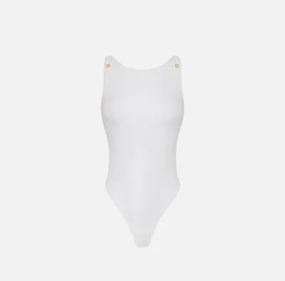 ELISABETTA FRANCHI Body in jersey crêpe con dettagli logo  | Borotalco