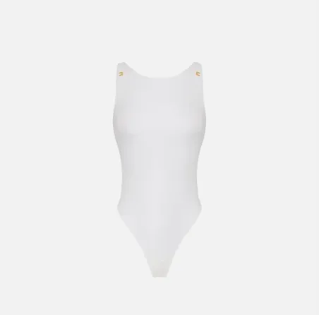 ELISABETTA FRANCHI Body in jersey crêpe con dettagli logo  | Borotalco