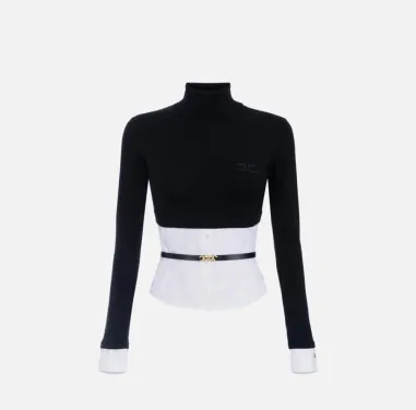 Elisabetta Franchi – Maglia in viscosa e popeline di cotone  | Borotal