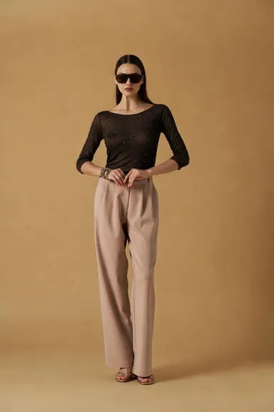 No Secrets T-shirt a rete con diamanti  | BorotalcoCagliari.it