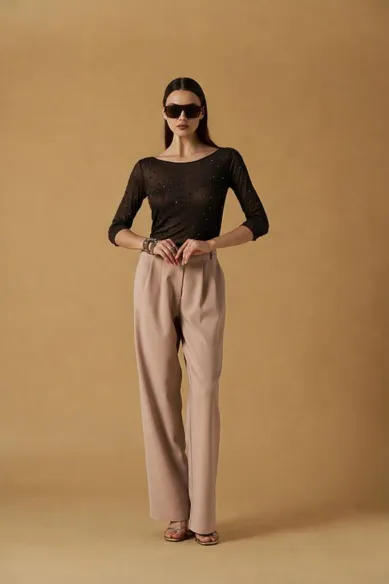 No Secrets T-shirt a rete con diamanti  | BorotalcoCagliari.it