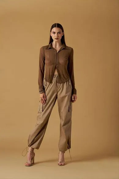 No Secrets Camicia in Rete con Diamanti  | BorotalcoCagliari.it