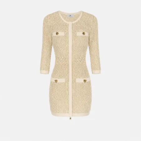 Elisabetta Franchi Mini abito in maglia bouclé  | BorotalcoCagliari.it