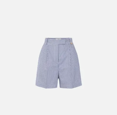 Elisabetta Franchi Shorts in cotone stretch a righe  | BorotalcoCaglia