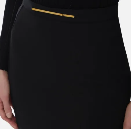 Elisabetta Franchi Gonna in crêpe leggero con placca gioiello  | Borot