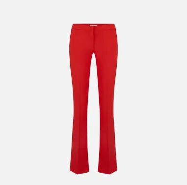 Elisabetta Franchi – Pantaloni in crêpe leggero con motivi a taglio vi 2