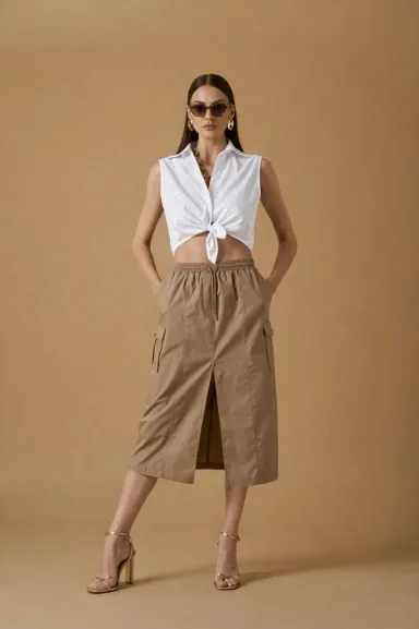 No Secrets Camicia smanicata con strass  | BorotalcoCagliari.it