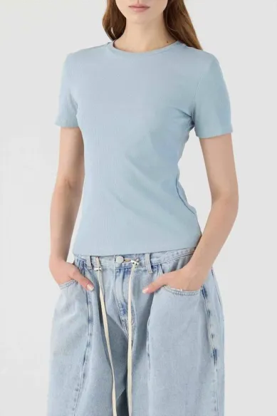 ELEH Top a maniche corte in maglia stretch