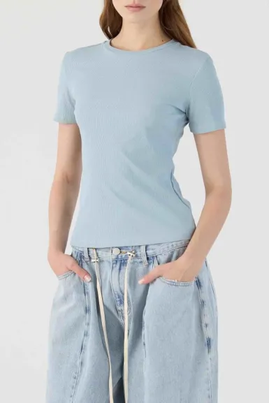 ELEH Top a maniche corte in maglia stretch