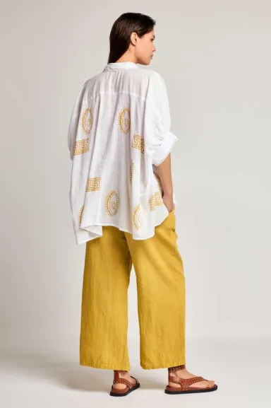 ICONIQUE Pantalone lino fluido donna elegante  | BorotalcoCagliari.it