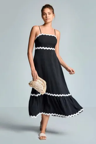 ICONIQUE Abito lungo smerli elegante donna  | BorotalcoCagliari.it