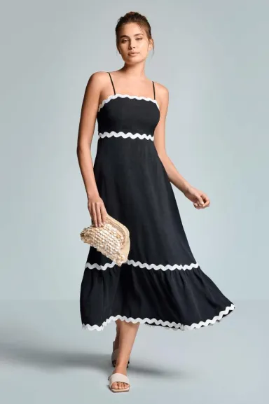 ICONIQUE Abito lungo smerli elegante donna  | BorotalcoCagliari.it