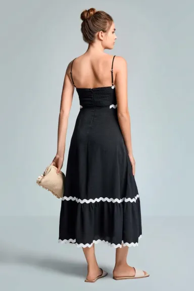 ICONIQUE Abito lungo smerli elegante donna  | BorotalcoCagliari.it
