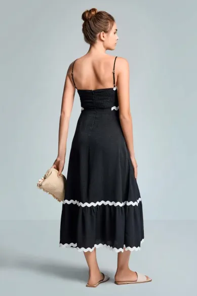 ICONIQUE Abito lungo smerli elegante donna  | BorotalcoCagliari.it