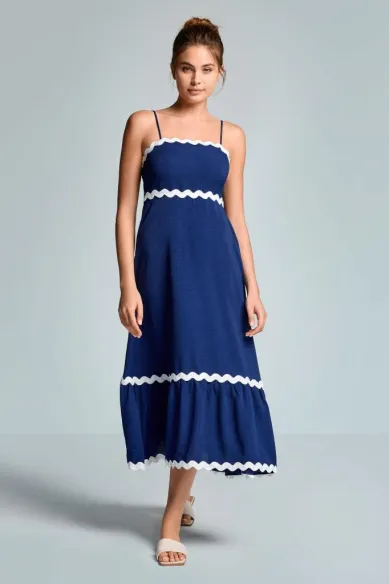 ICONIQUE Abito lungo smerli elegante donna  | BorotalcoCagliari.it