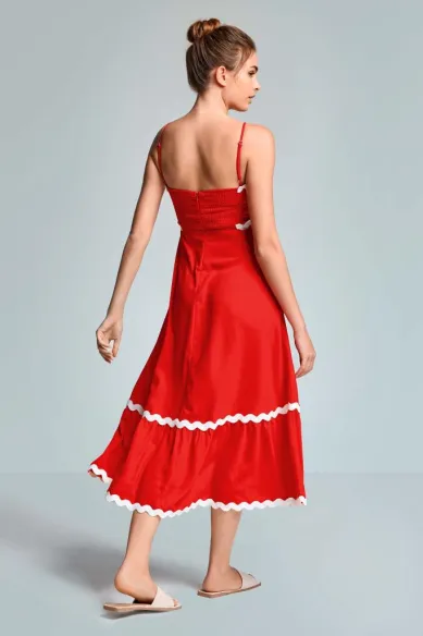 ICONIQUE Abito lungo smerli elegante donna  | BorotalcoCagliari.it