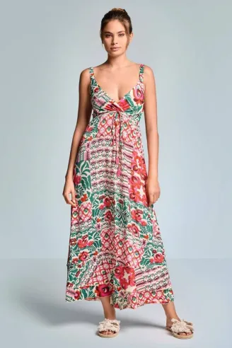 ICONIQUE Abito multicolor bretelle elegante donna  | BorotalcoCagliari
