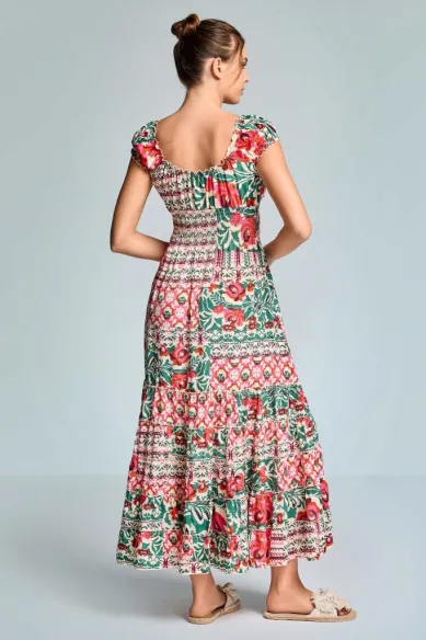 ICONIQUE Abito multicolor bretelle elegante donna  | BorotalcoCagliari