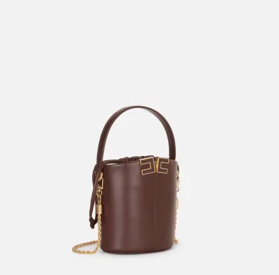 ELISABETTA FRANCHI Borsa a secchiello con dettaglio logo  | BorotalcoC