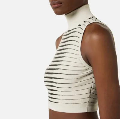 Elisabetta Franchi Top in maglia a righe dégradé  | BorotalcoCagliari.