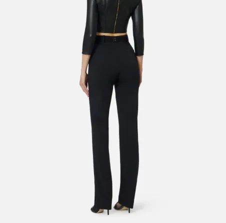 Elisabetta Franchi Pantaloni in tessuto tecnico bielastico con cintura