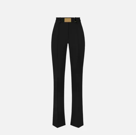 Elisabetta Franchi Pantaloni in tessuto tecnico bielastico con cintura