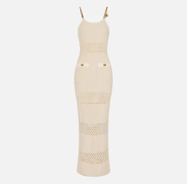 Elisabetta Franchi Abito in maglia bouclé con traforature  | Borotalco 2