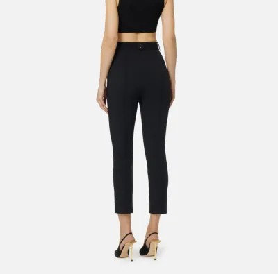 Elisabetta Franchi Pantaloni in tessuto tecnico bielastico con cintura