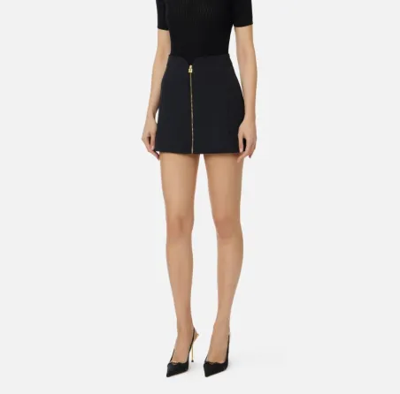 Elisabetta Franchi Minigonna in doppio crêpe stretch  | BorotalcoCagli