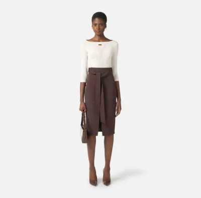 Elisabetta Franchi Top in maglia traforata  | BorotalcoCagliari.it